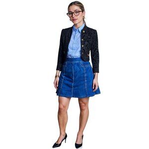 Vintage 90s Claire France Plus Size Denim Skort - Blue Jean Mini Skirt 20